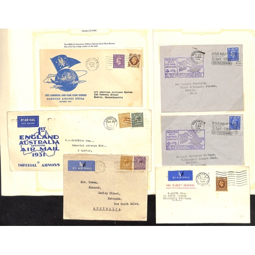 132 - 1923-51 First flight covers in an album including 1931 London to Juba signed by the pilot, 1932 firs... 