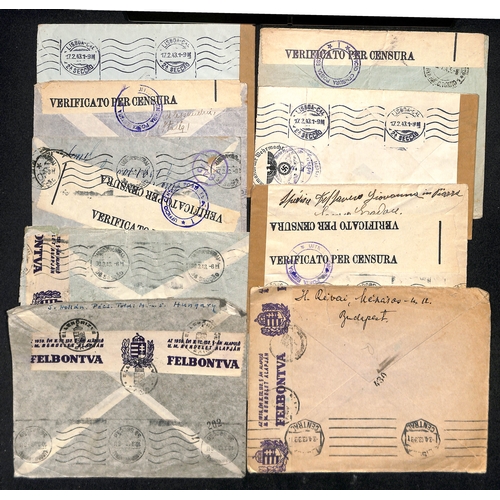 648 - Thomas Cook Undercover Mail - Australia. 1943 Covers from Croatia (registered), France (2), Italy (3... 