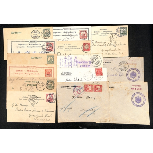 901 - German East Africa. 1905-17 Covers and cards including 1916 handstruck 