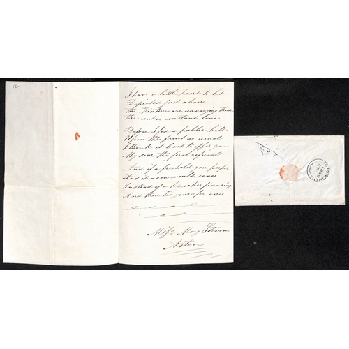 440 - 1849 (Feb 10) Cover prepaid 1d in cash from Brill to 