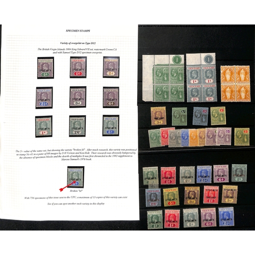 1906 - 1904-35 Specimen stamps (39) including 1904 ½d - 5/- set of nine, 1913-19 ½d - 5/- set of ... 