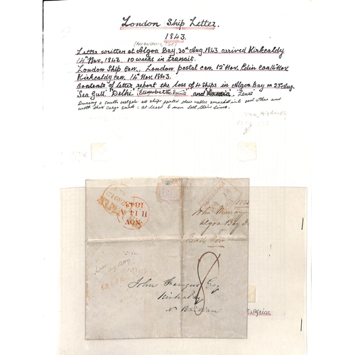 280 - 1808-45 Entire letters with Ship Letter handstamps including 