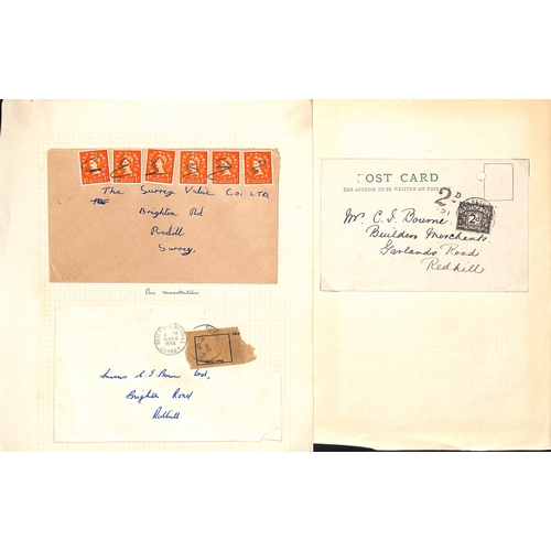 333 - 1845-1971 Covers and cards including undated circles (7, two types), Surface Printed frankings (7), ... 