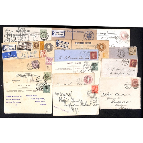 333 - 1845-1971 Covers and cards including undated circles (7, two types), Surface Printed frankings (7), ... 