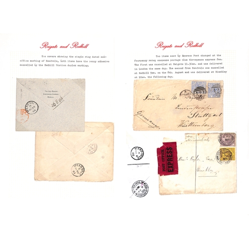 334 - Town Sub-Offices. 1854-1968 Covers and cards including 