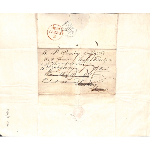 340 - Jamaica. 1795-1808 Entire letters to William Perrin all concerning his estates in Jamaica, one 1806 ... 