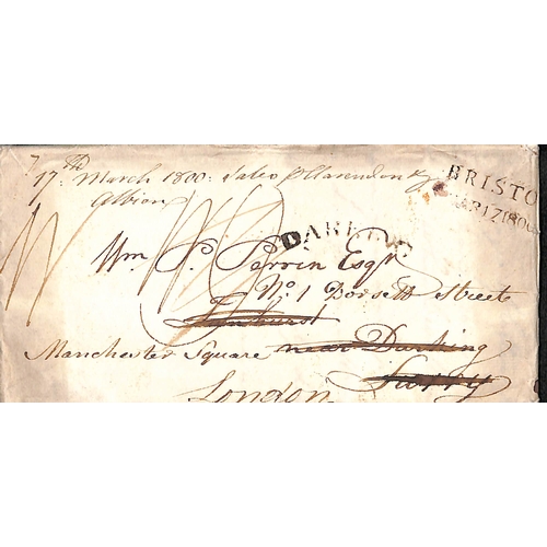 340 - Jamaica. 1795-1808 Entire letters to William Perrin all concerning his estates in Jamaica, one 1806 ... 