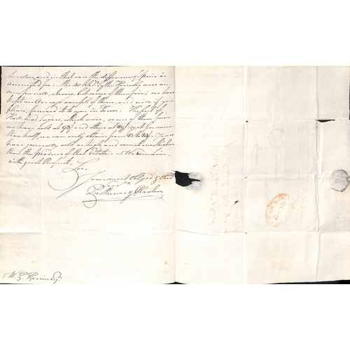 340 - Jamaica. 1795-1808 Entire letters to William Perrin all concerning his estates in Jamaica, one 1806 ... 