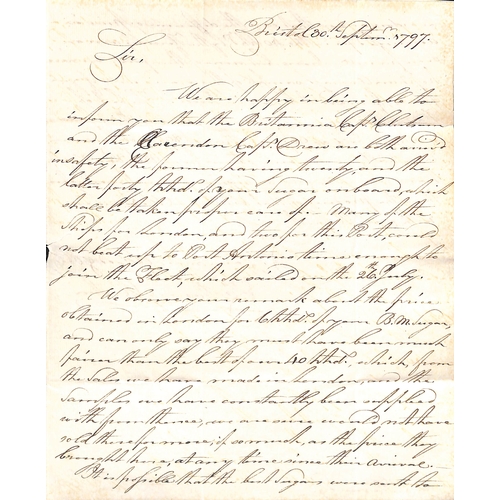 340 - Jamaica. 1795-1808 Entire letters to William Perrin all concerning his estates in Jamaica, one 1806 ... 