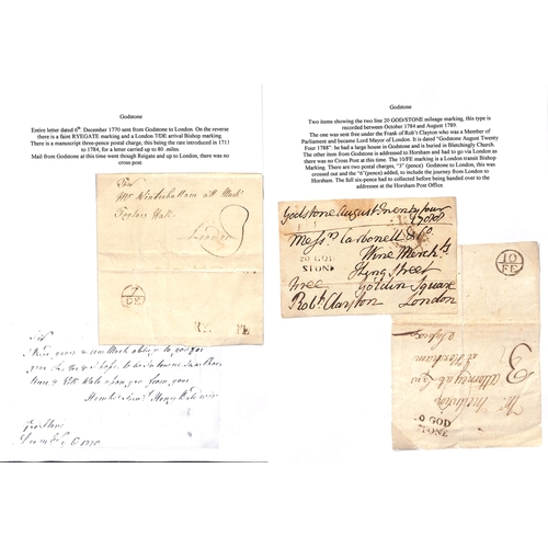 350 - 1770-1910 Entire letters, entires, covers, cards and two fronts, mainly prestamp including 1770 lett... 