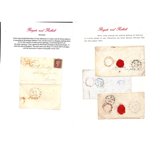 353 - Reigate District. 1774-1959 Entire letters, entires, covers and cards including 1774 letter from Nut... 