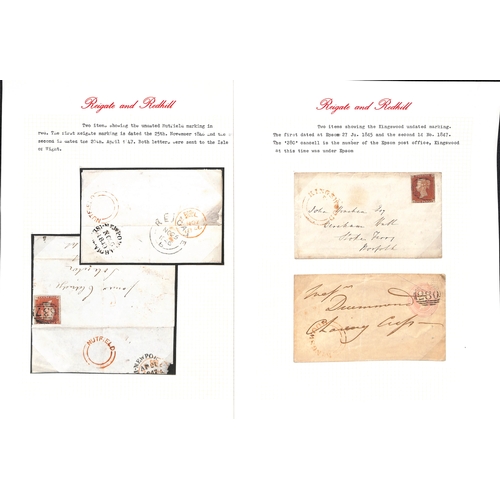 353 - Reigate District. 1774-1959 Entire letters, entires, covers and cards including 1774 letter from Nut... 