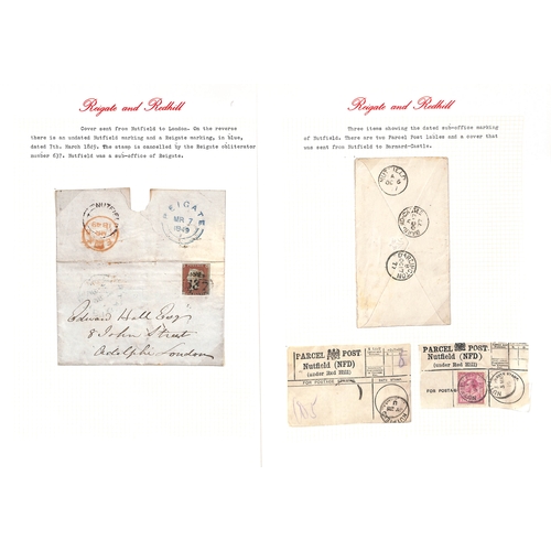 353 - Reigate District. 1774-1959 Entire letters, entires, covers and cards including 1774 letter from Nut... 