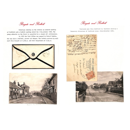 353 - Reigate District. 1774-1959 Entire letters, entires, covers and cards including 1774 letter from Nut... 