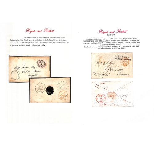 356 - Betchworth. 1705-1920 Entire letters, covers and cards including 1705 free letter to London with a B... 