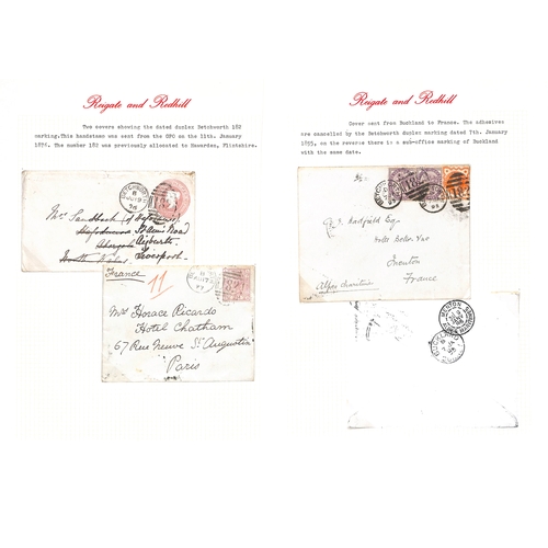 356 - Betchworth. 1705-1920 Entire letters, covers and cards including 1705 free letter to London with a B... 