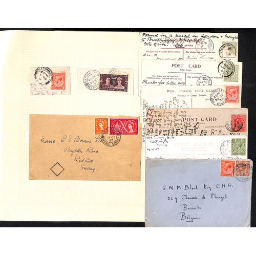 357 - Bletchingley. 1736-1957 Entire letters, entires, covers and cards including 1736 letter to Devon cha... 