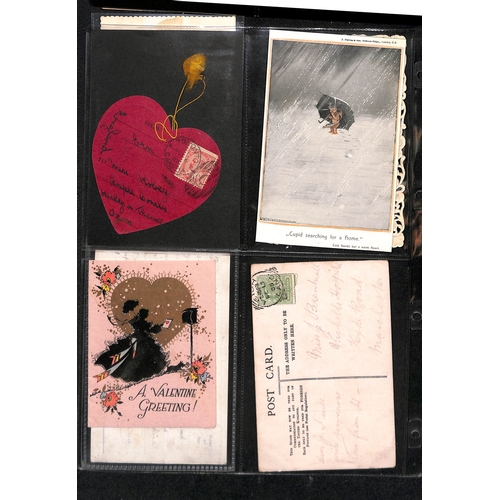 412 - c.1840-1950 Valentines including 1896 card 