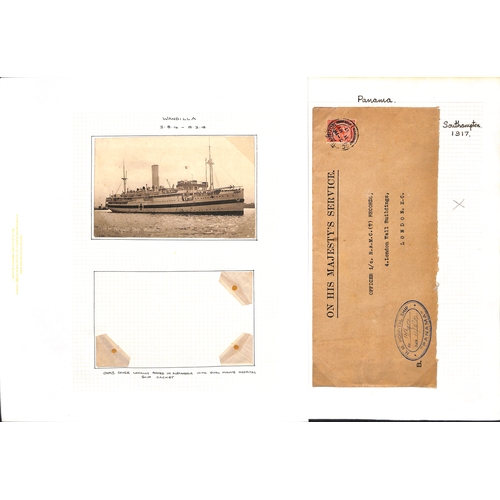 596 - 1916-17 Covers (6) and postcards (2) all with named oval framed cachets with 