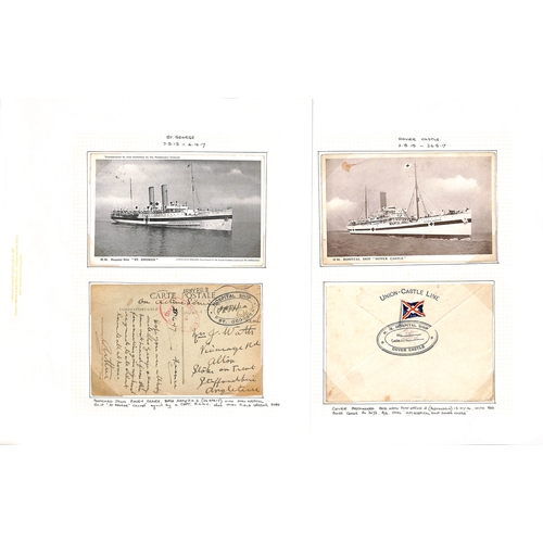 596 - 1916-17 Covers (6) and postcards (2) all with named oval framed cachets with 