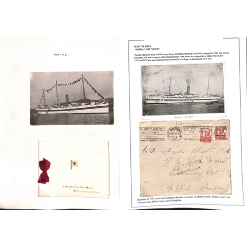 598 - 1915-18 Covers and cards from various ships including stampless cards from the 