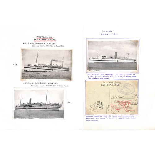 599 - Australia. 1915-18 Stampless covers and cards, from the 