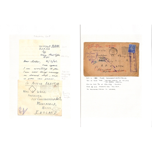 606 - G.B. 1940-46 Covers and cards, airletters, an airgraph, photos and ephemera, including covers from t... 