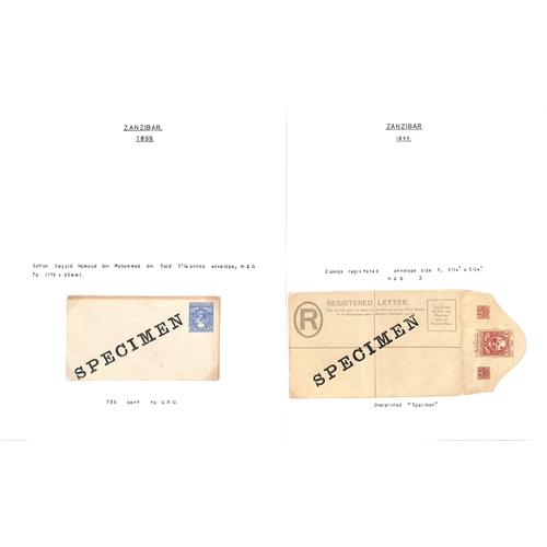 1959 - Postal Stationary. 1895-1913 Specimen, unused and used stationery including India stationery overpri... 