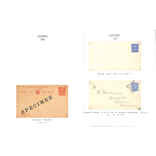 1959 - Postal Stationary. 1895-1913 Specimen, unused and used stationery including India stationery overpri... 