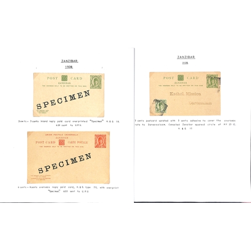 1959 - Postal Stationary. 1895-1913 Specimen, unused and used stationery including India stationery overpri... 