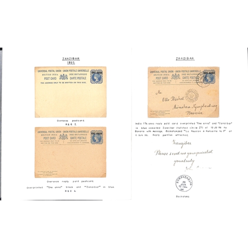 1959 - Postal Stationary. 1895-1913 Specimen, unused and used stationery including India stationery overpri... 