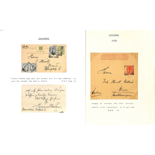 1959 - Postal Stationary. 1895-1913 Specimen, unused and used stationery including India stationery overpri... 