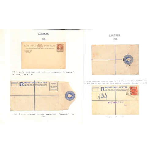 1959 - Postal Stationary. 1895-1913 Specimen, unused and used stationery including India stationery overpri... 