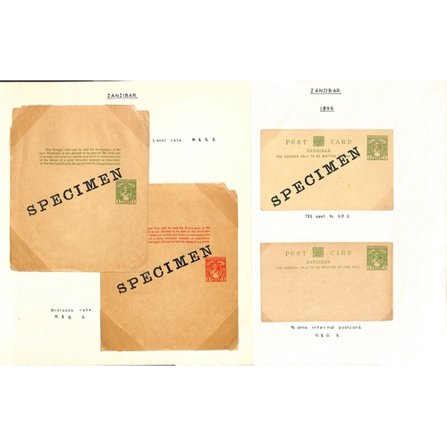 1959 - Postal Stationary. 1895-1913 Specimen, unused and used stationery including India stationery overpri... 