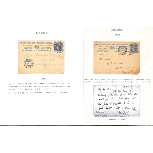 1959 - Postal Stationary. 1895-1913 Specimen, unused and used stationery including India stationery overpri... 