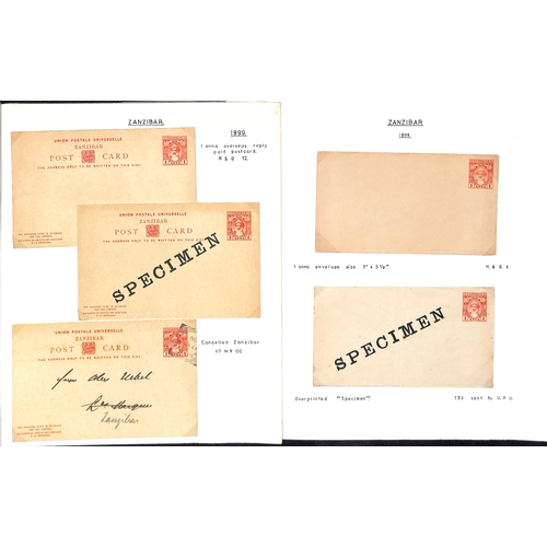 1959 - Postal Stationary. 1895-1913 Specimen, unused and used stationery including India stationery overpri... 