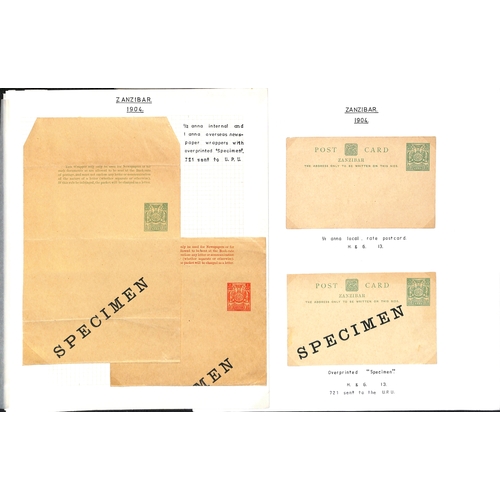 1959 - Postal Stationary. 1895-1913 Specimen, unused and used stationery including India stationery overpri... 