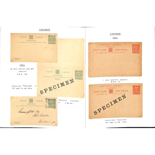 1959 - Postal Stationary. 1895-1913 Specimen, unused and used stationery including India stationery overpri... 