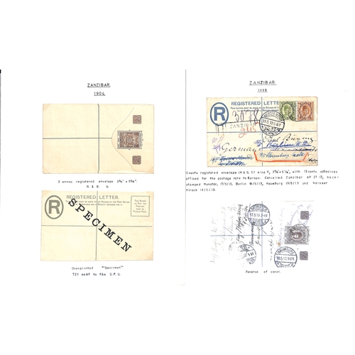 1959 - Postal Stationary. 1895-1913 Specimen, unused and used stationery including India stationery overpri... 