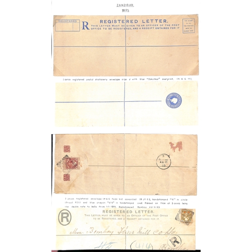 1959 - Postal Stationary. 1895-1913 Specimen, unused and used stationery including India stationery overpri... 