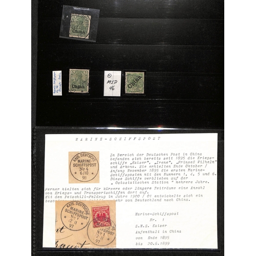 899 - 1898-1900 China overprints, used stamps collected for their cancels with Feldpost c.d.s (41, includi... 