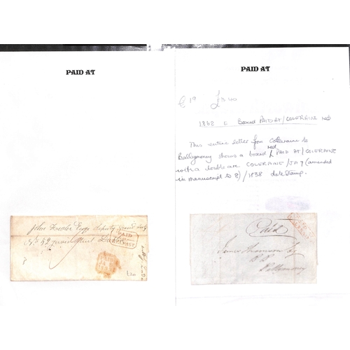 401 - Paid Handstamps. 1826-38 Entire letters or entires handstamped 