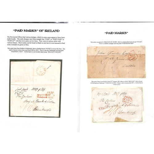 401 - Paid Handstamps. 1826-38 Entire letters or entires handstamped 