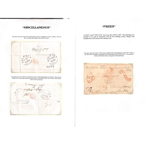 402 - Late Mail. 1828-39 Entire letters or entires handstamped 