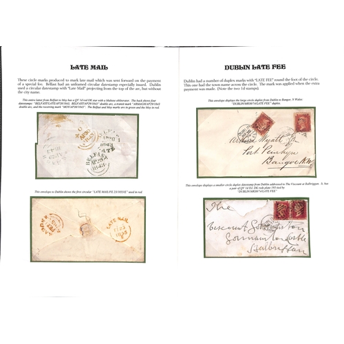 403 - Late Mail/Late Fees. 1840-83 Entire letters, entires and covers including 1862-63 covers from Dublin... 