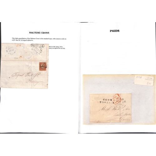 403 - Late Mail/Late Fees. 1840-83 Entire letters, entires and covers including 1862-63 covers from Dublin... 