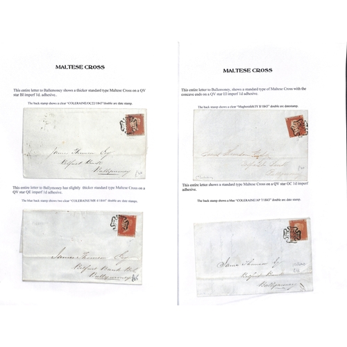 405 - Maltese Crosses. 1841-44 Entire letters, entires and covers all with Maltese Cross cancels, includin... 