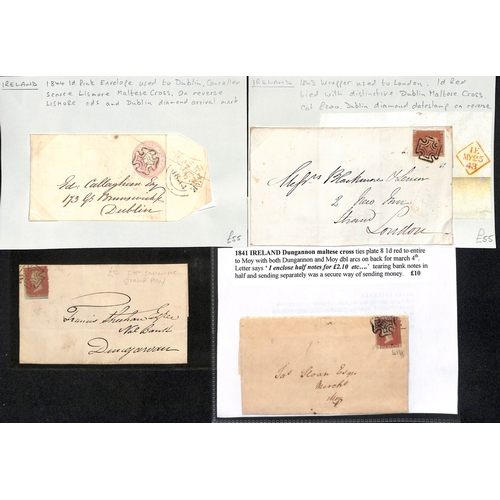 405 - Maltese Crosses. 1841-44 Entire letters, entires and covers all with Maltese Cross cancels, includin... 