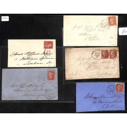 406 - Spoons. 1855-64 Entire letters and covers with spoon cancels, comprising English types from Belfast ... 