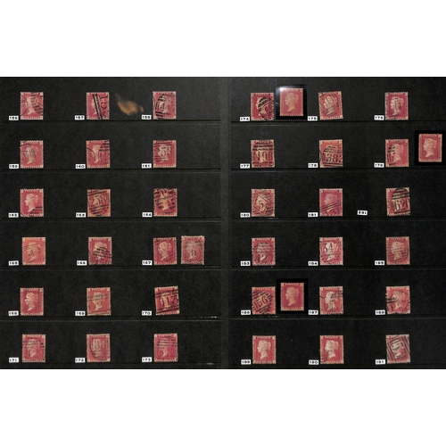 22 - 1864-79 1d Red plates with plate 146 pair handstamped 